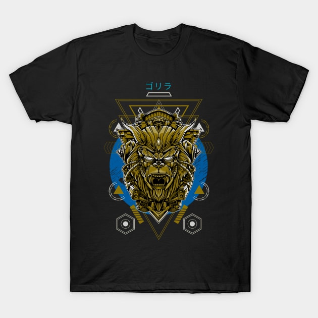 Golden Gorilla / Urban Streetwear / Monkey T-Shirt by Redboy